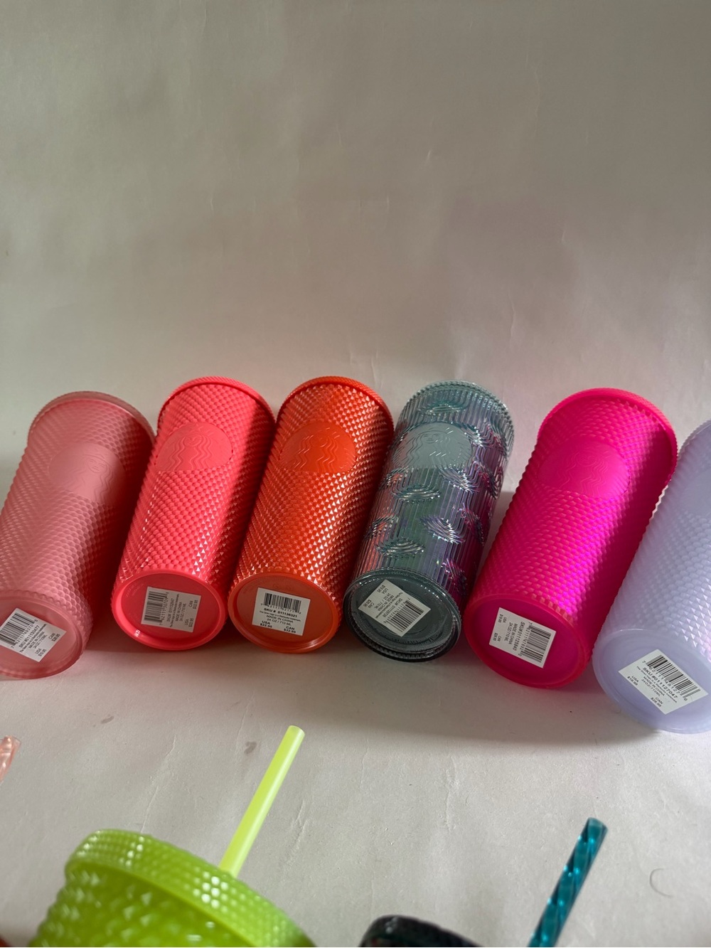 11 NWT Starbucks Textured Studded Tumbler Collection - Bright Multi Colors - Picture 4 of 8